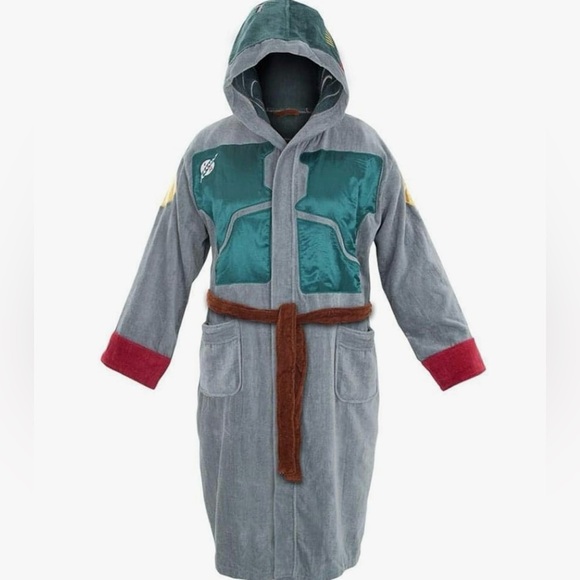 Star Wars Boba Fett Hooded Bathrobe for Men/Women | One Size Fits Most Adults - Picture 1 of 8